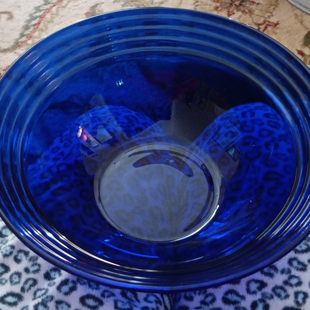 Vintage cobalt bowl large.